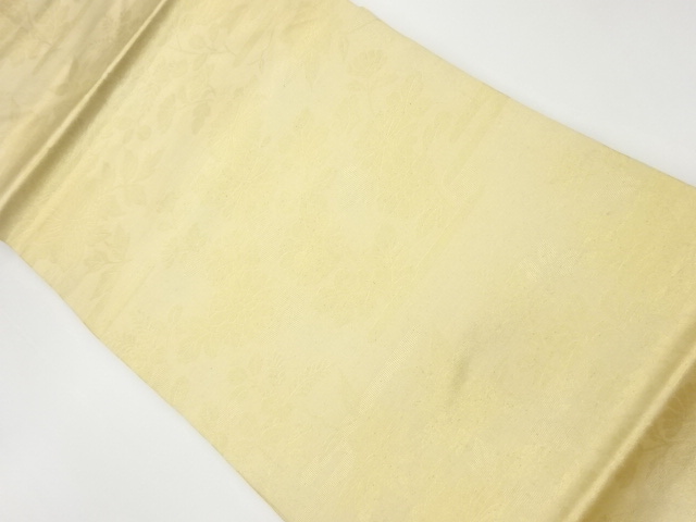 ヱ霞に秋草模様織出し名古屋帯